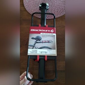 Blackburn 20 LB Capacity Rear Bike Rack in Black with Red Accents